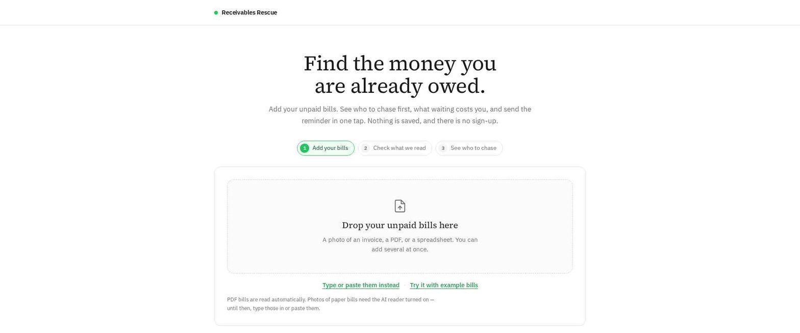 Receivables Rescue preview