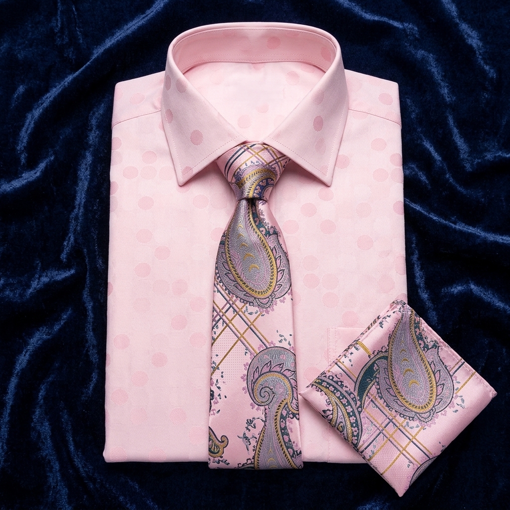 Pink Dress Shirt Set