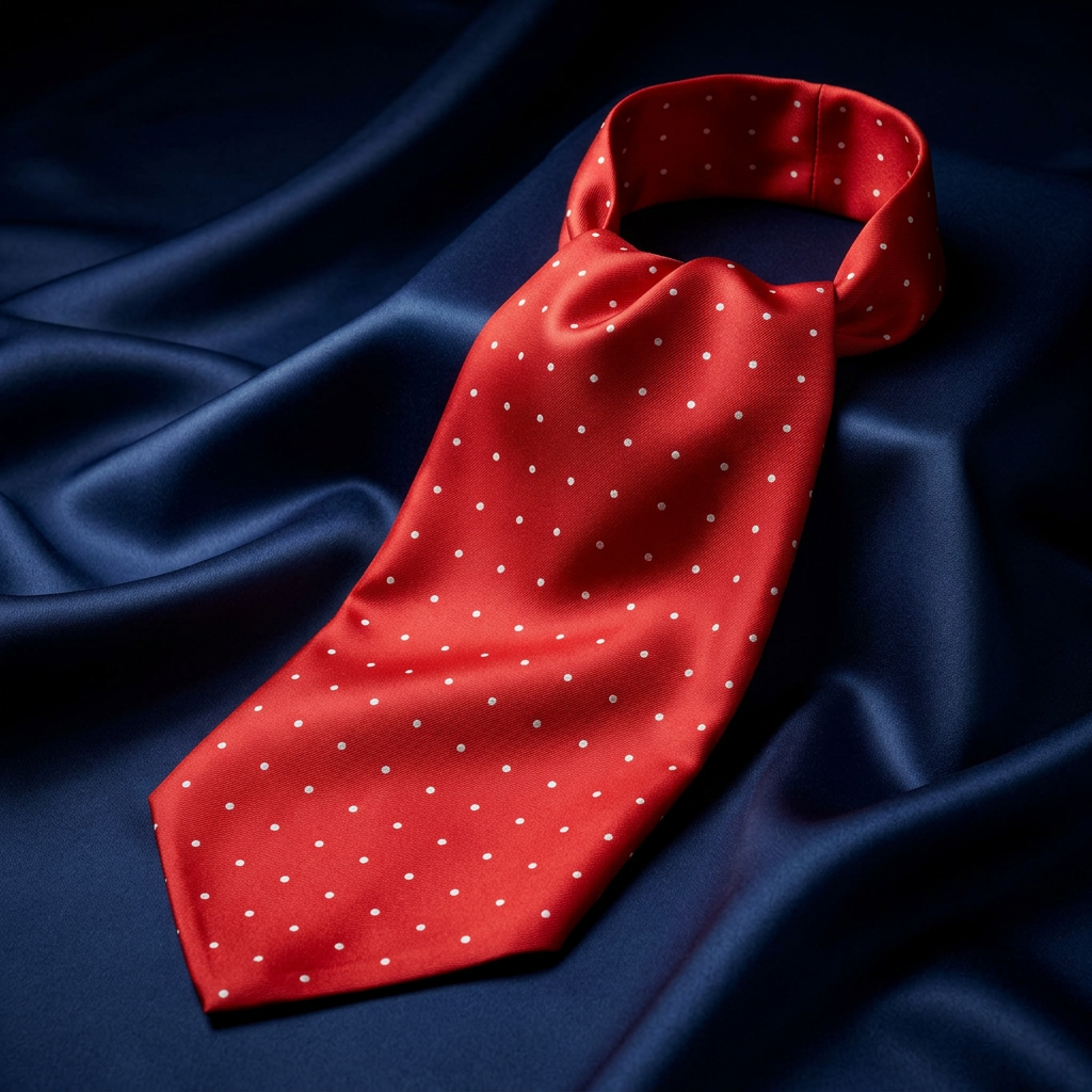 Red Polka Dot Ascot Cravat