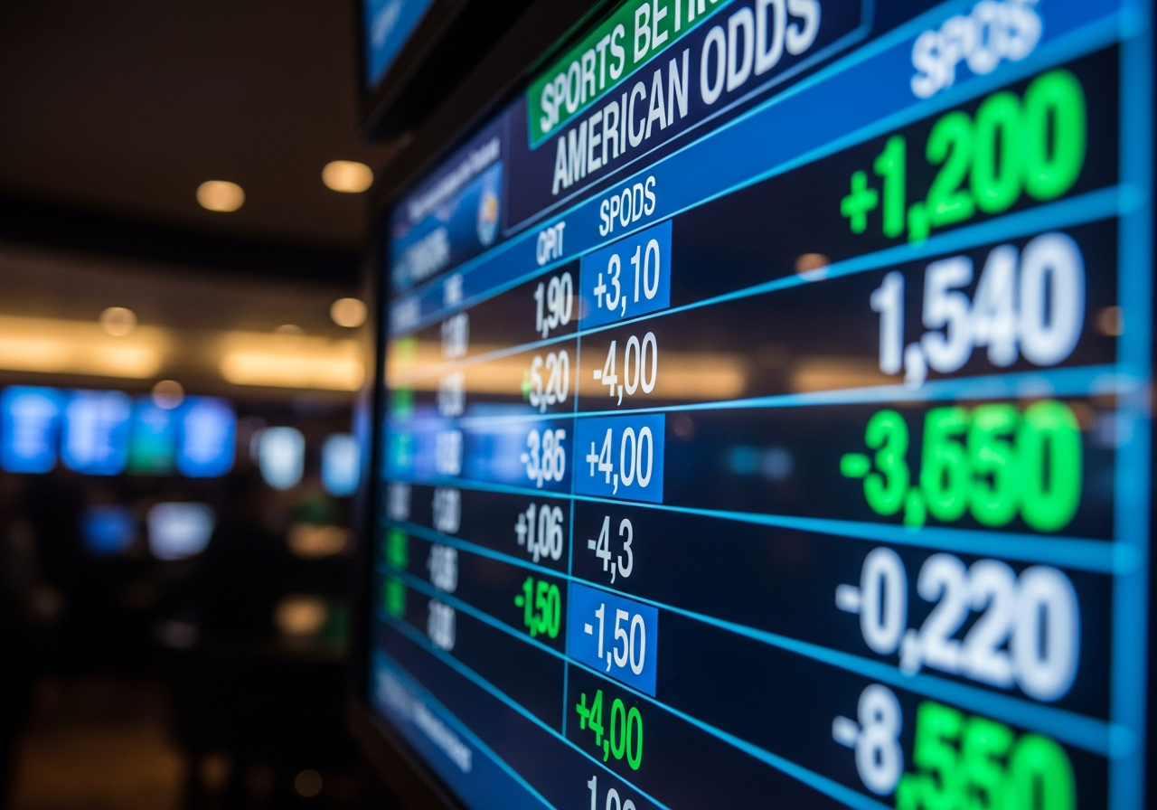 Sports betting odds display board
