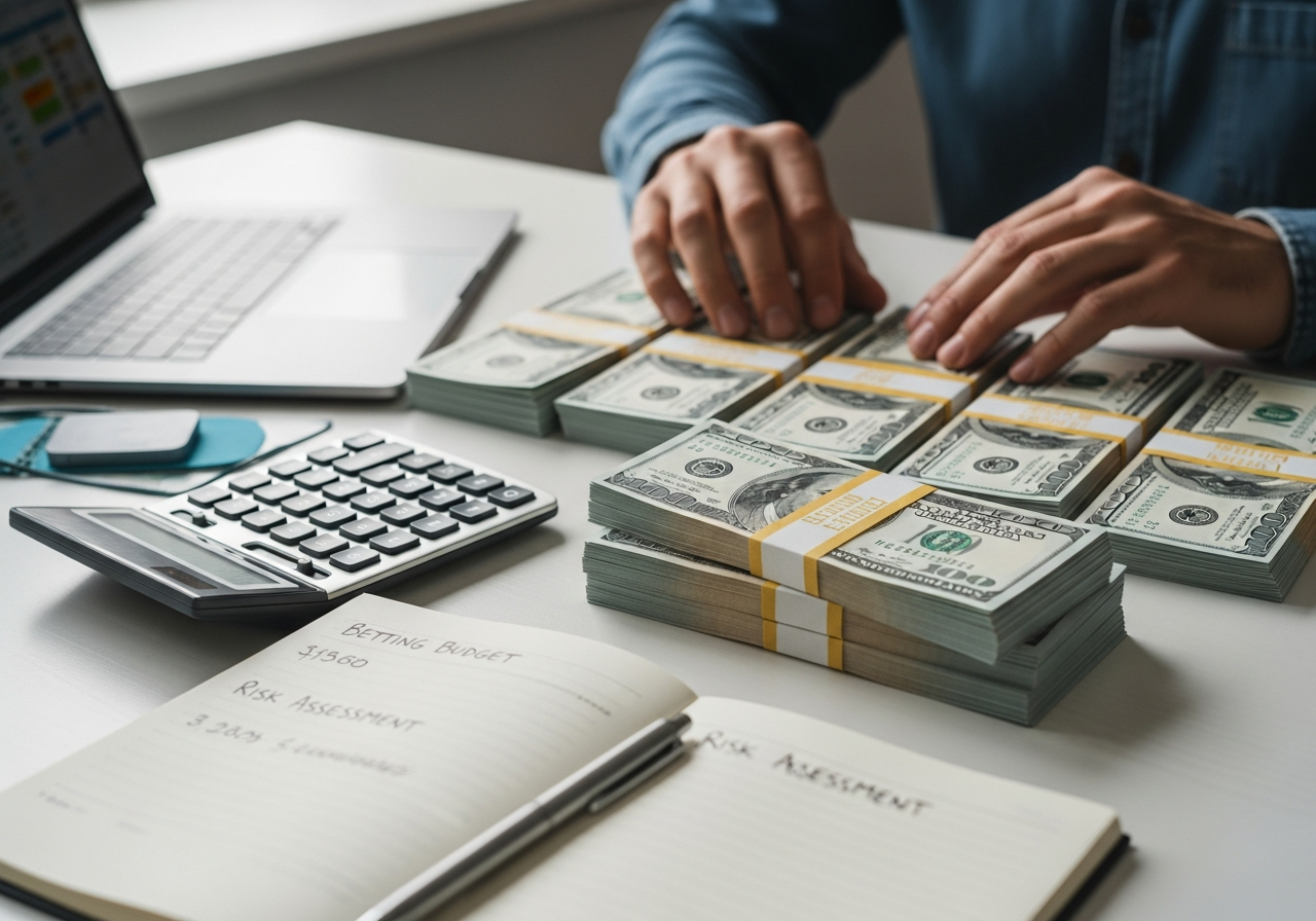 Person managing betting bankroll