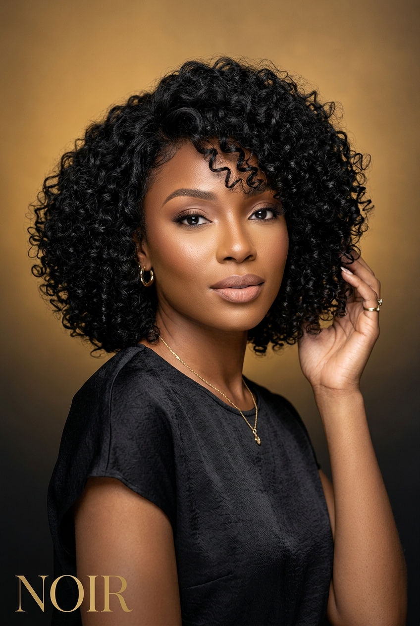 Curly Bob Glueless Wig