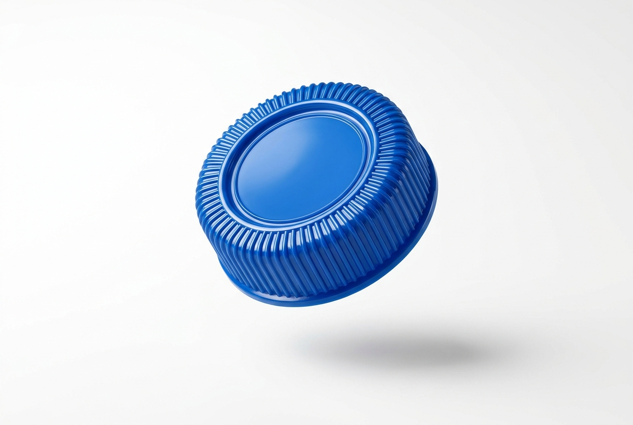 Blue HDPE bottle cap