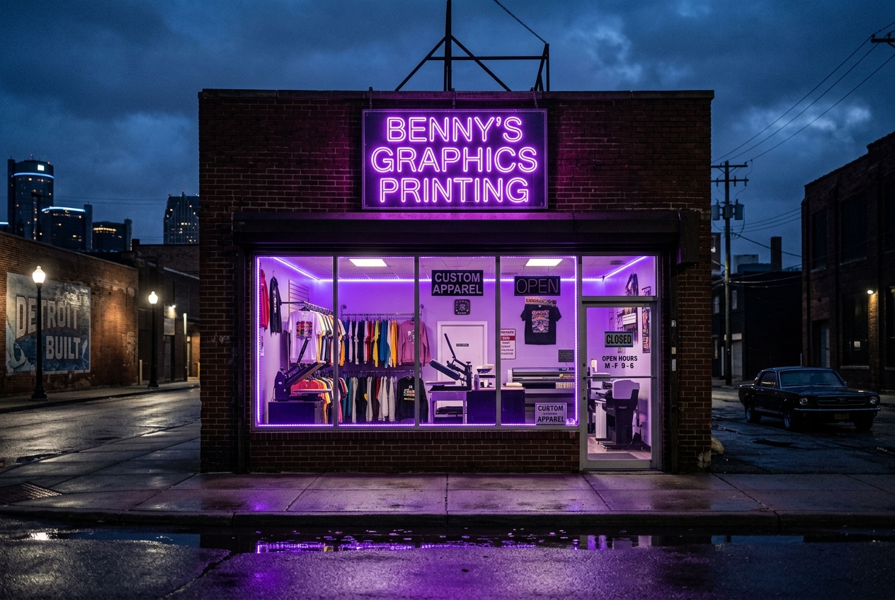 Benny's Graphics Printing storefront