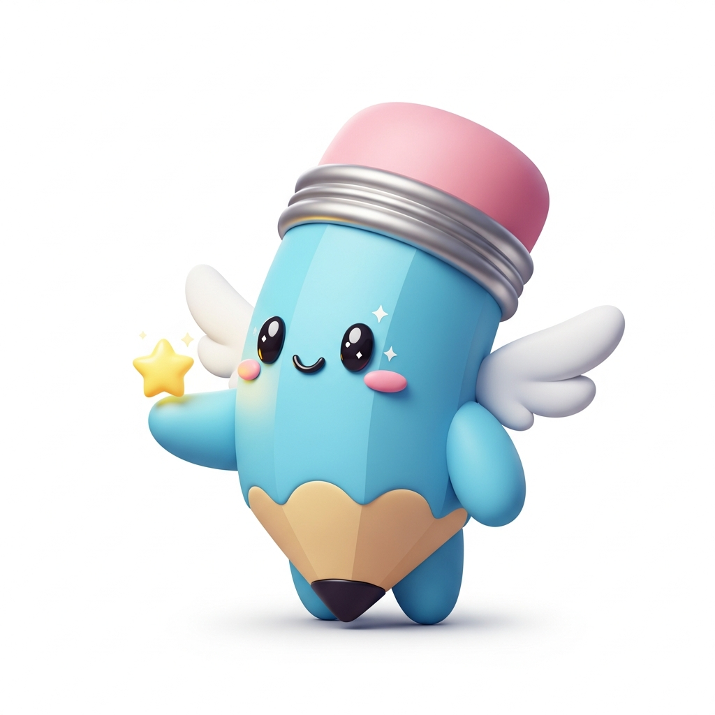 Mascotte crayon magique