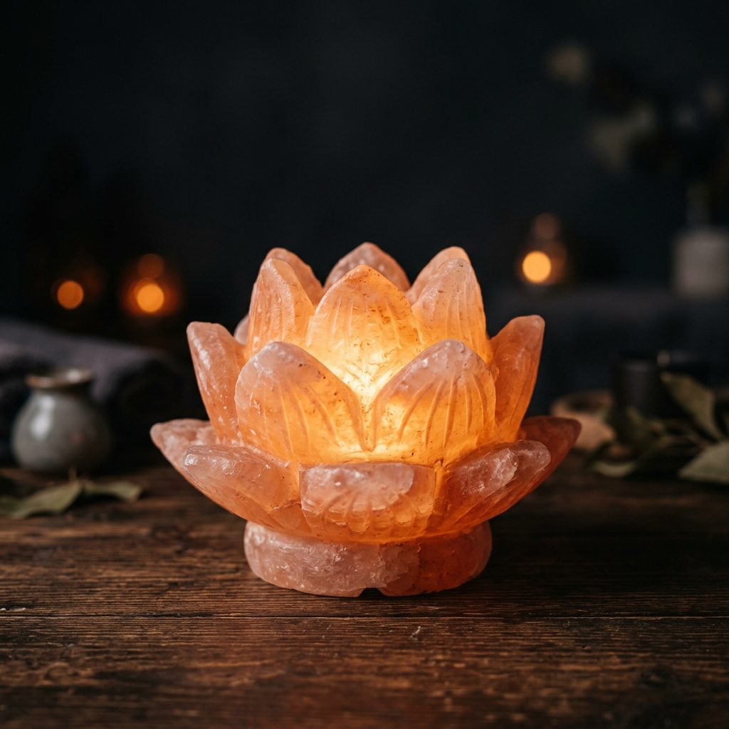 Sacred Lotus Salt Lamp