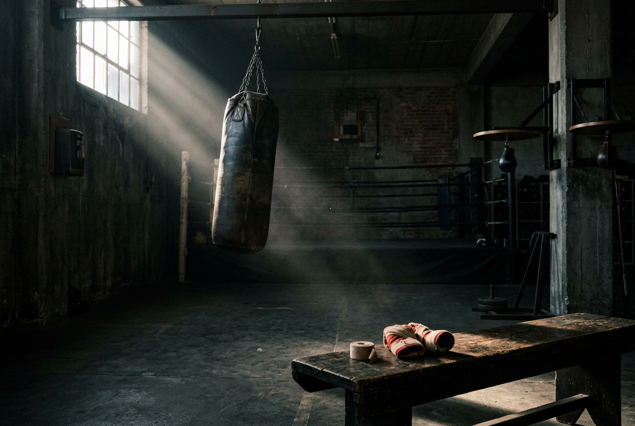 Empty gym at dawn