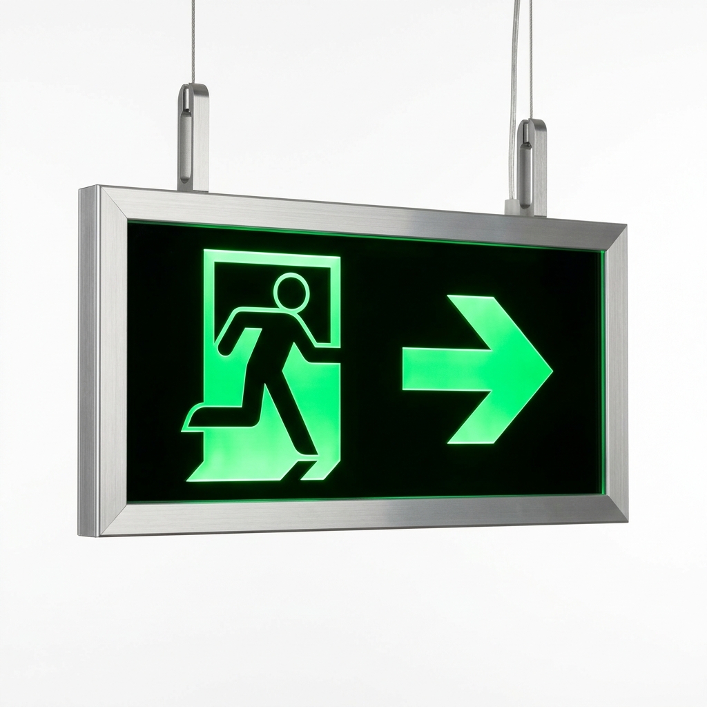 Edge-Lit Exit Sign Light Box