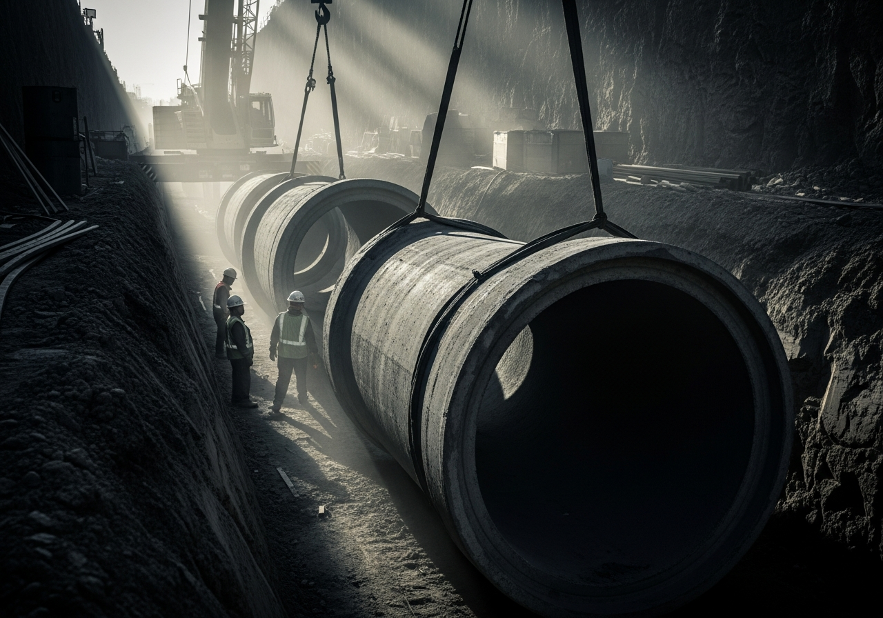 Heavy Drainage Pipe Work