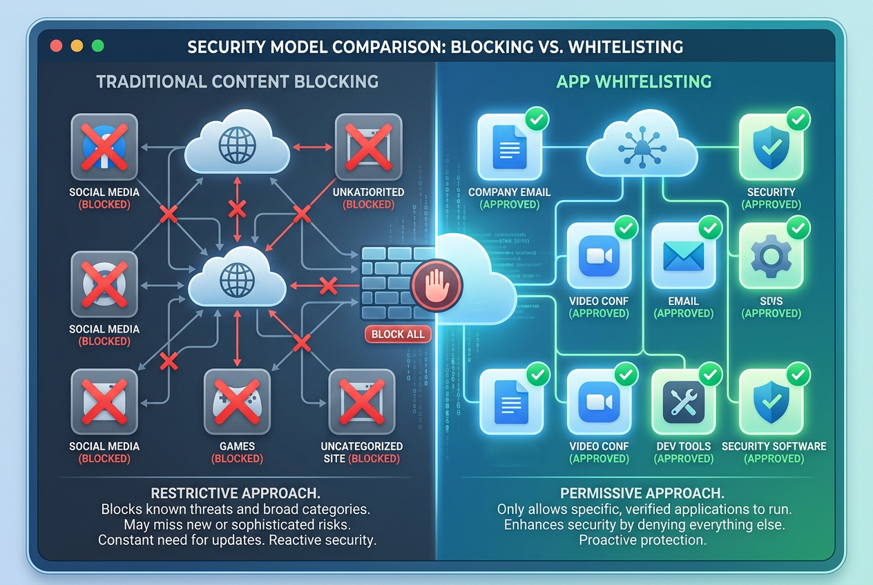 App Whitelisting vs. Traditional Content Filtering