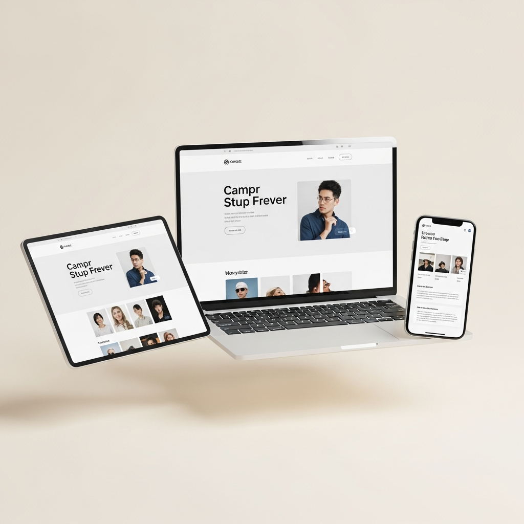Multi-device website mockup