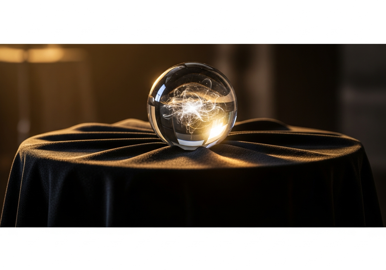 Glowing crystal ball