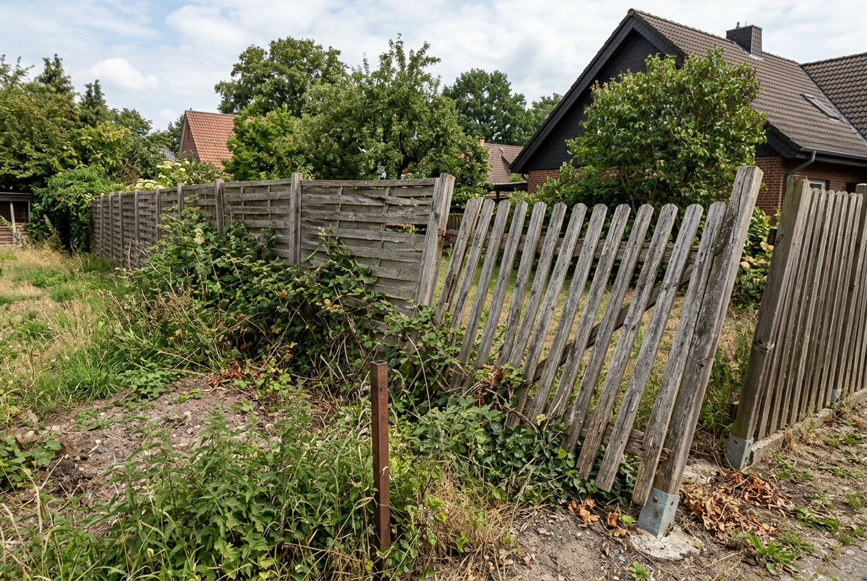Sichtschutz & Zaunanlage – Vorher
