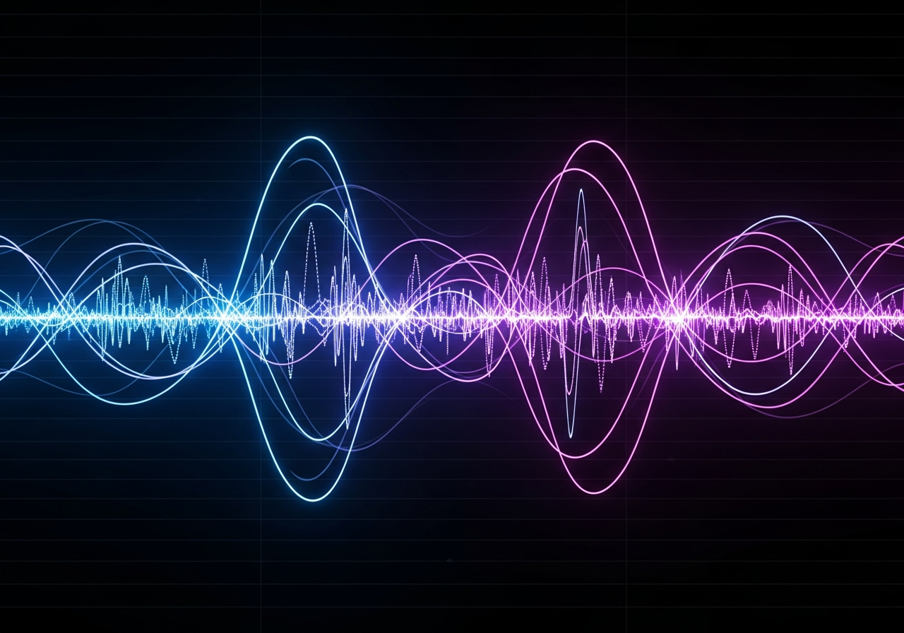 Neon binaural wave background