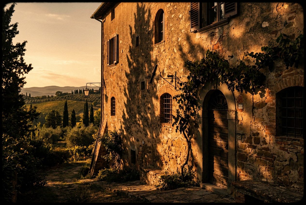 Villa Mucellena, luce del tardo pomeriggio