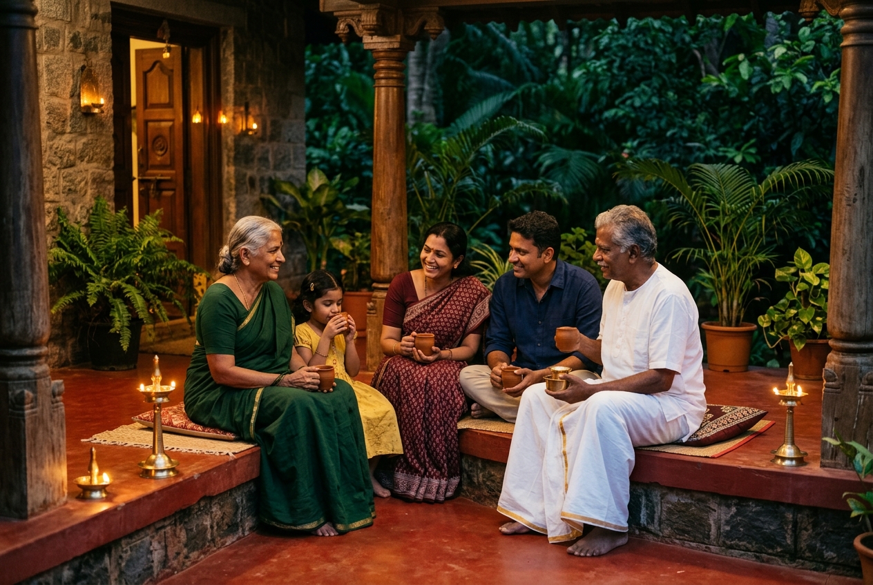 Family coffee moment