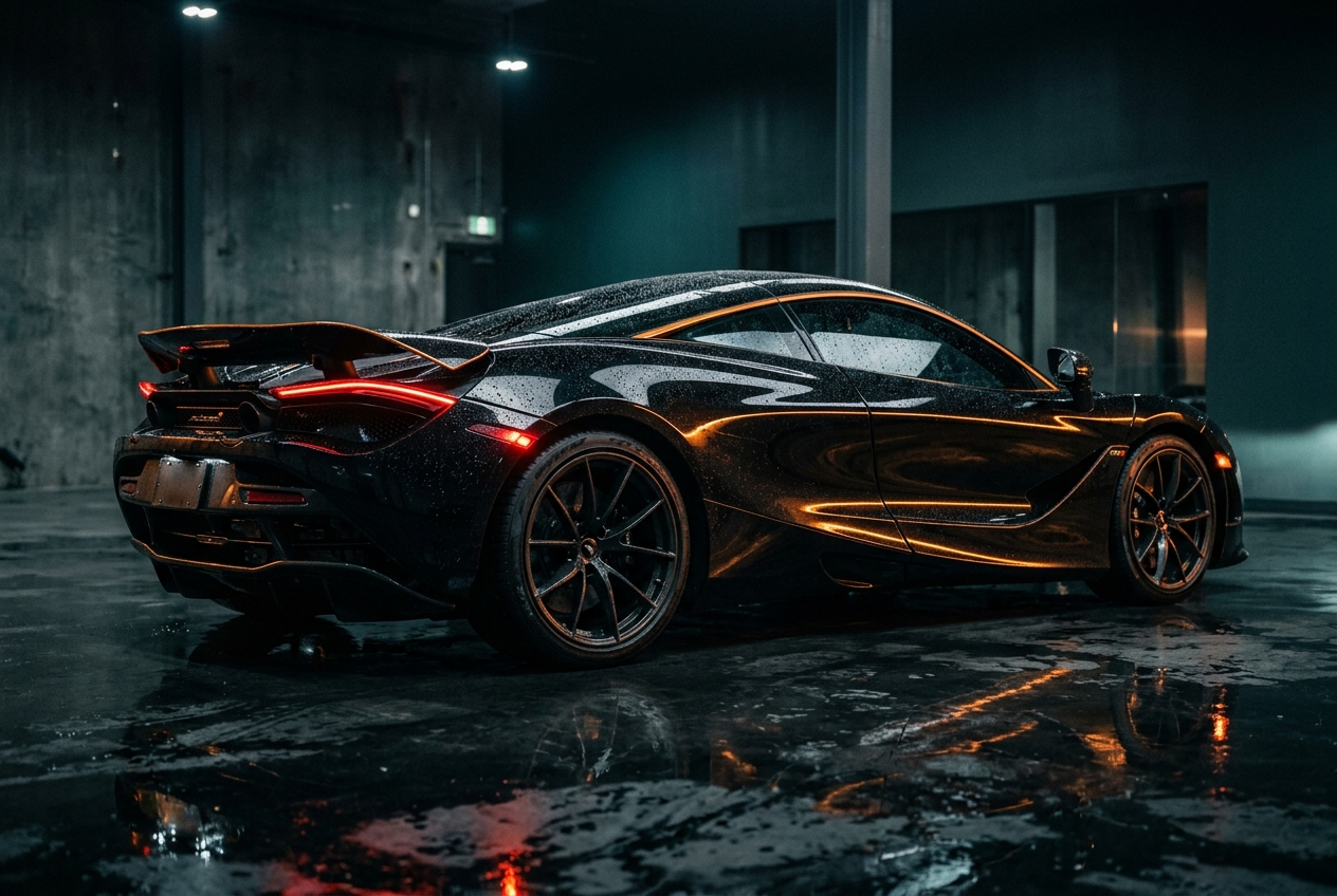 Luxury car freshly detailed