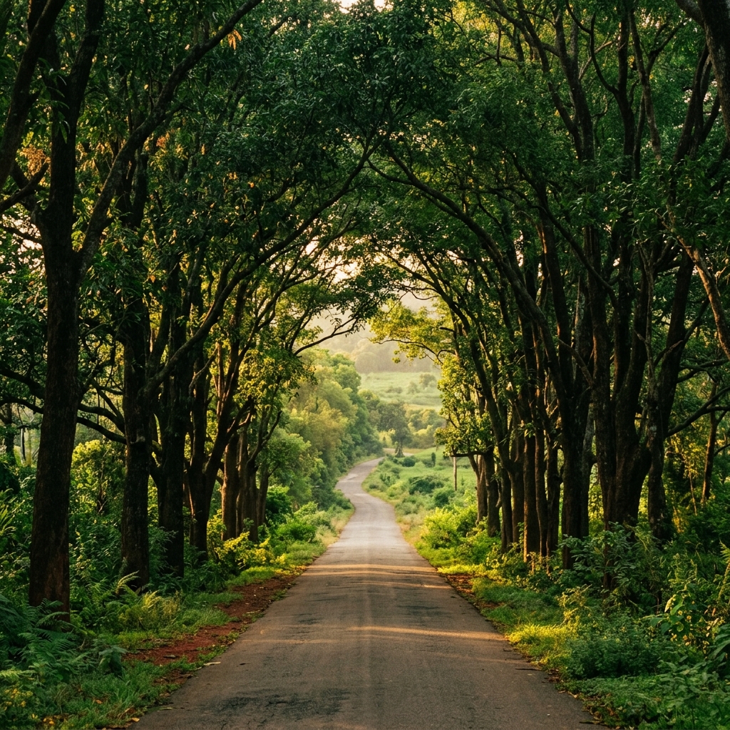Tree Lined Avenue at VR Garden
