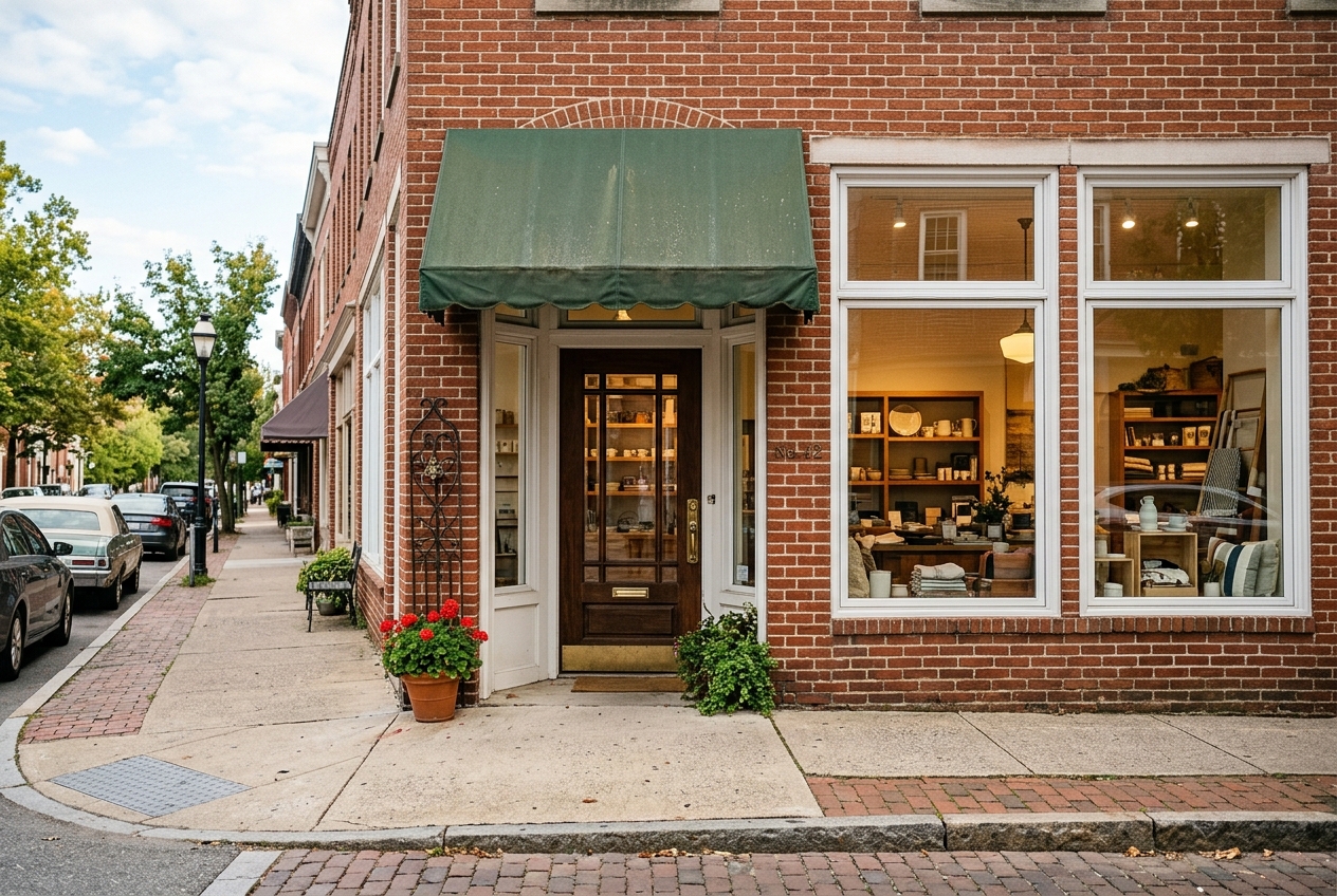 Small-business storefront on a main street