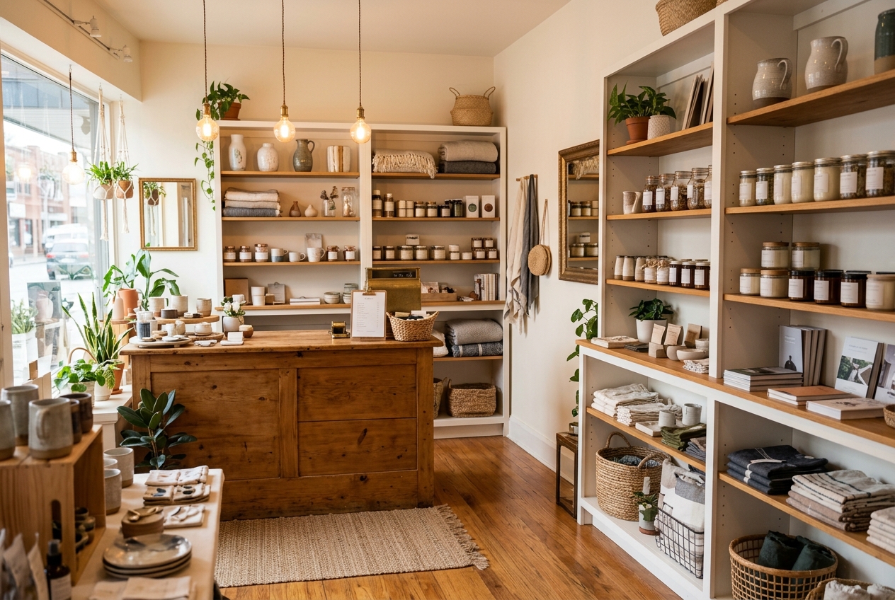 Retail boutique shop interior
