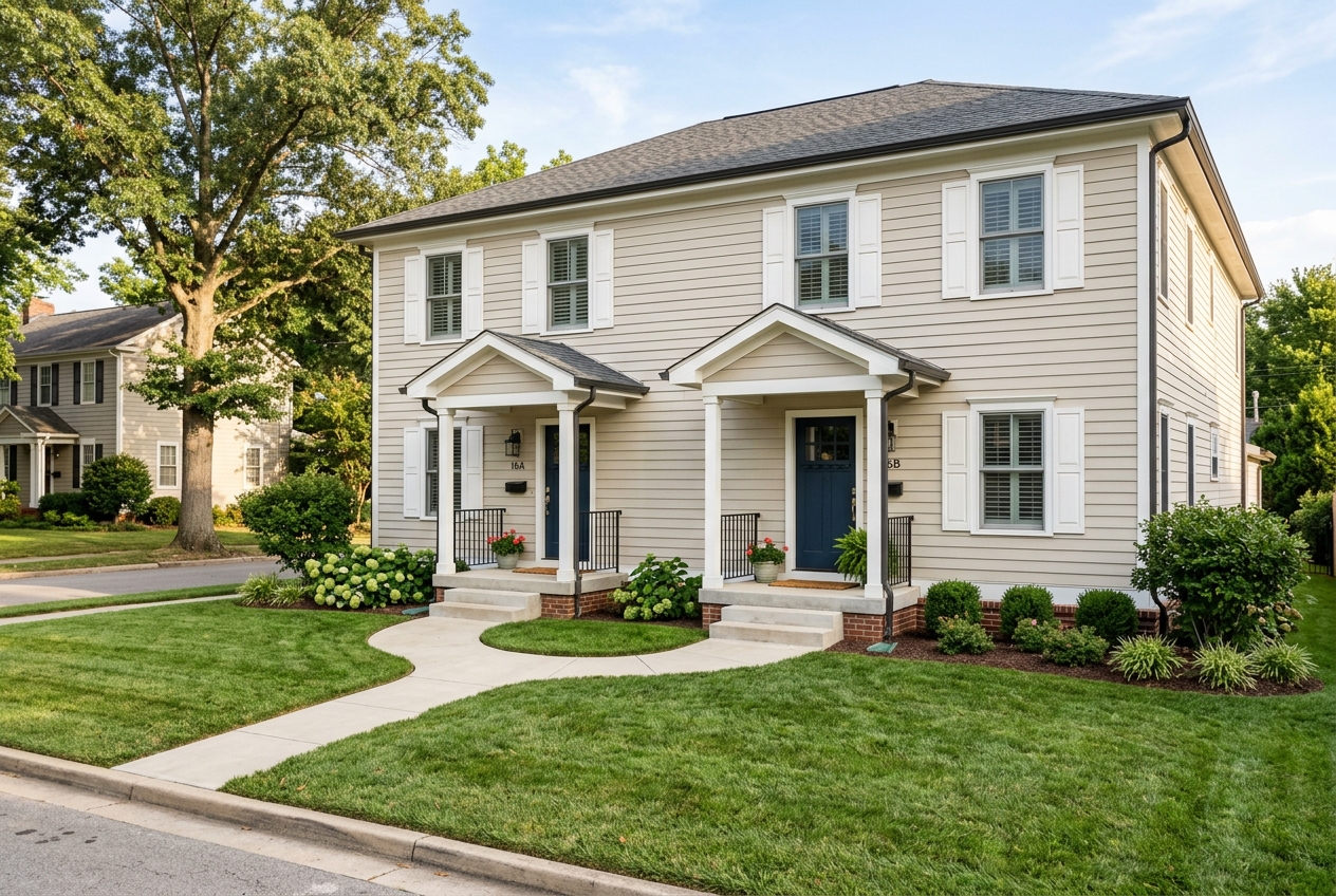 Two-unit duplex rental property
