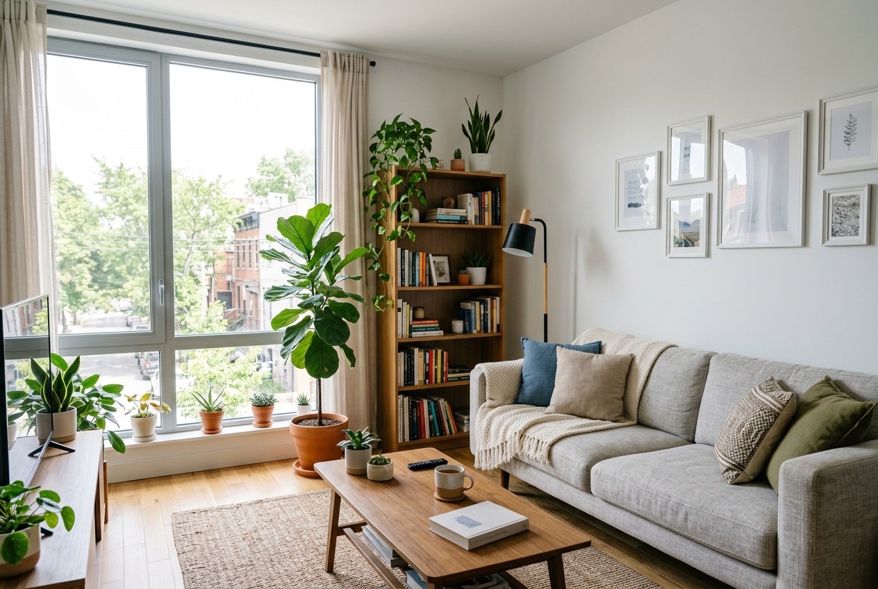Bright apartment living room