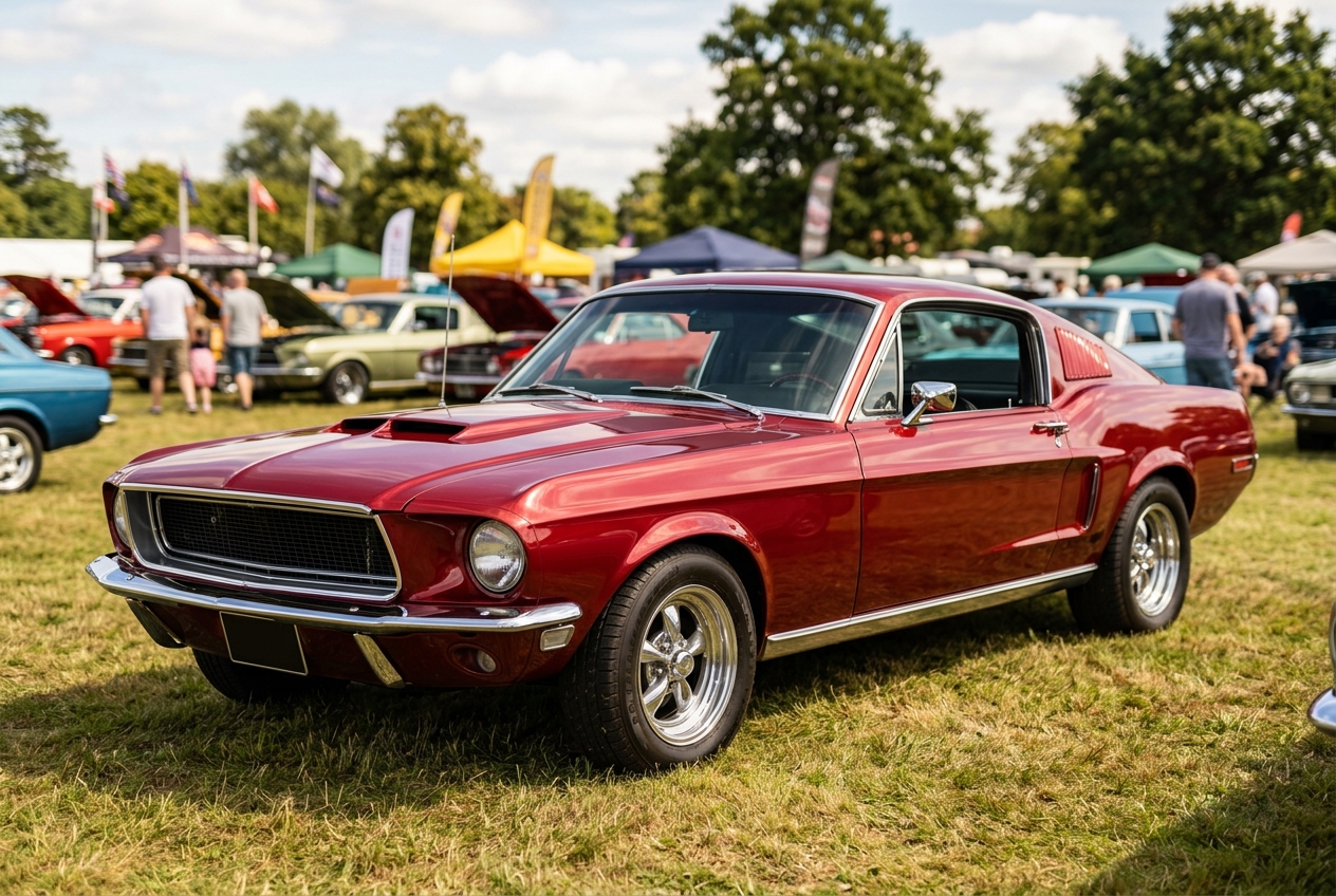 Restored classic American muscle car