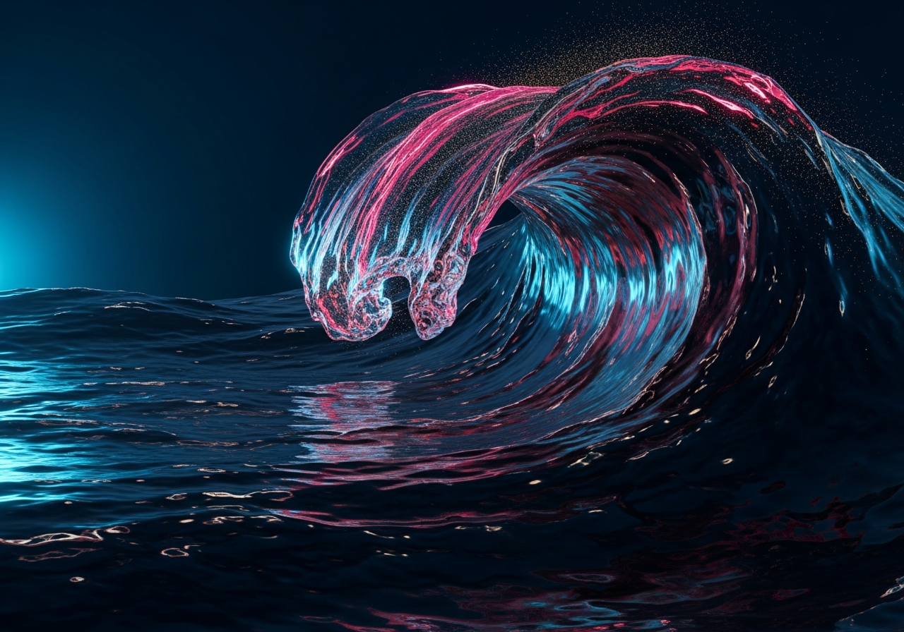 Cinematic tsunami abstract horizon