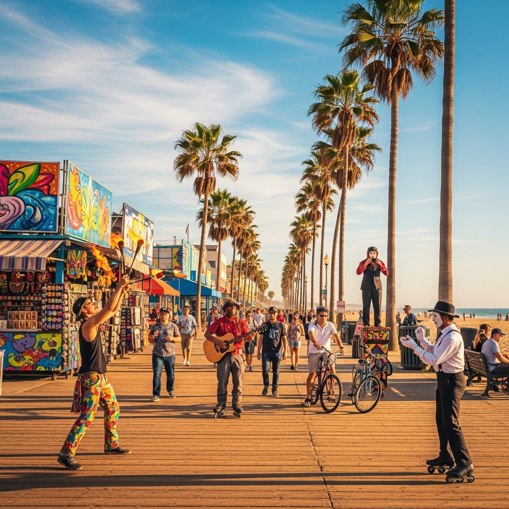 Santa Monica Beach sunny California