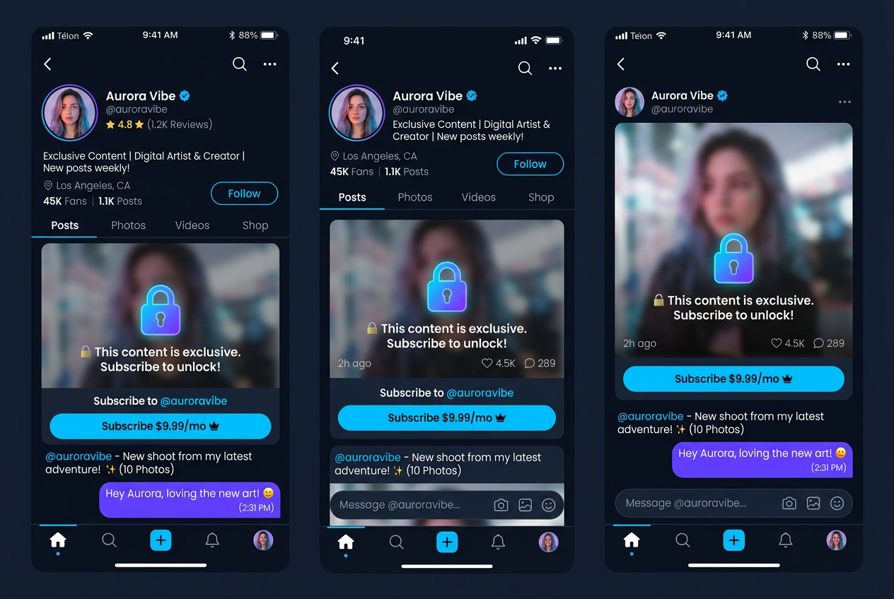 FanVault creator platform app screenshot