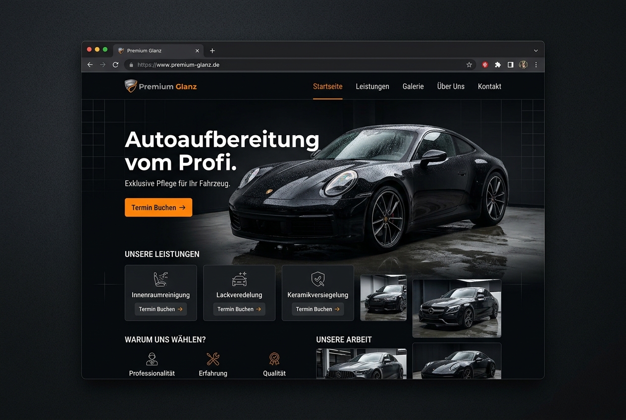Website-Beispiel Autoaufbereitung