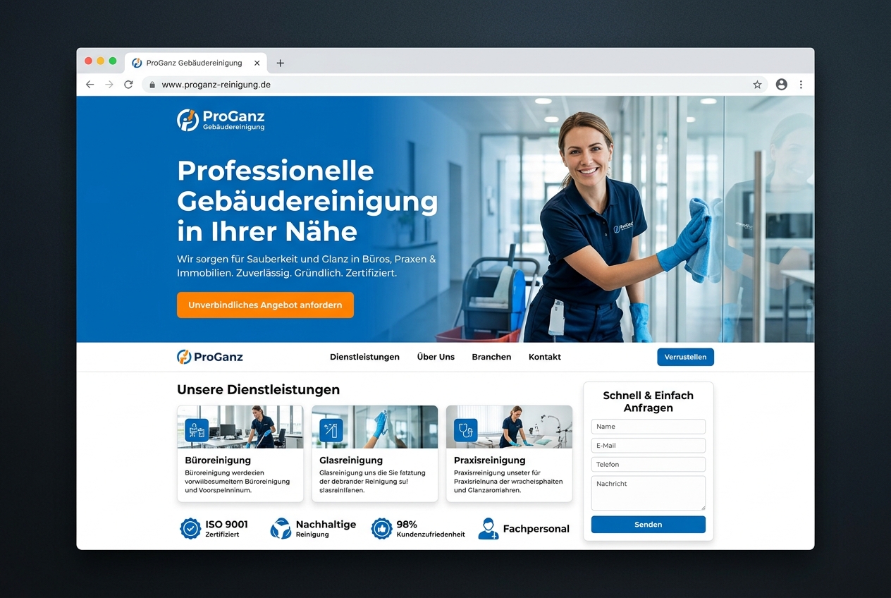 Website-Beispiel Gebäudereinigung
