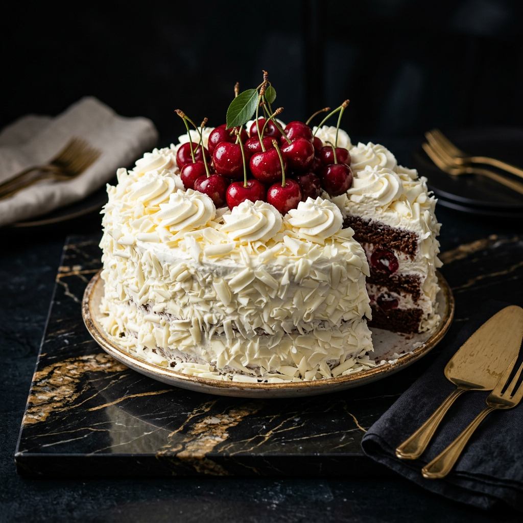 White Forest Cake