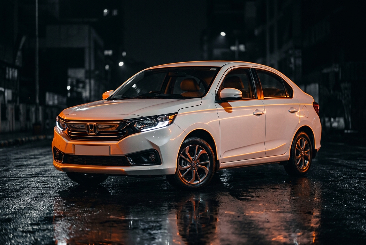 White Honda Amaze