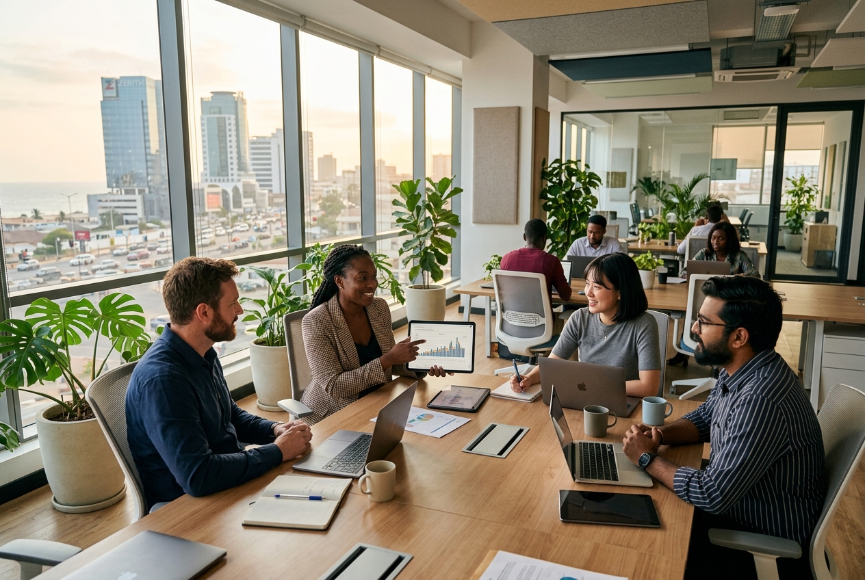 Équipe diversifiée au travail