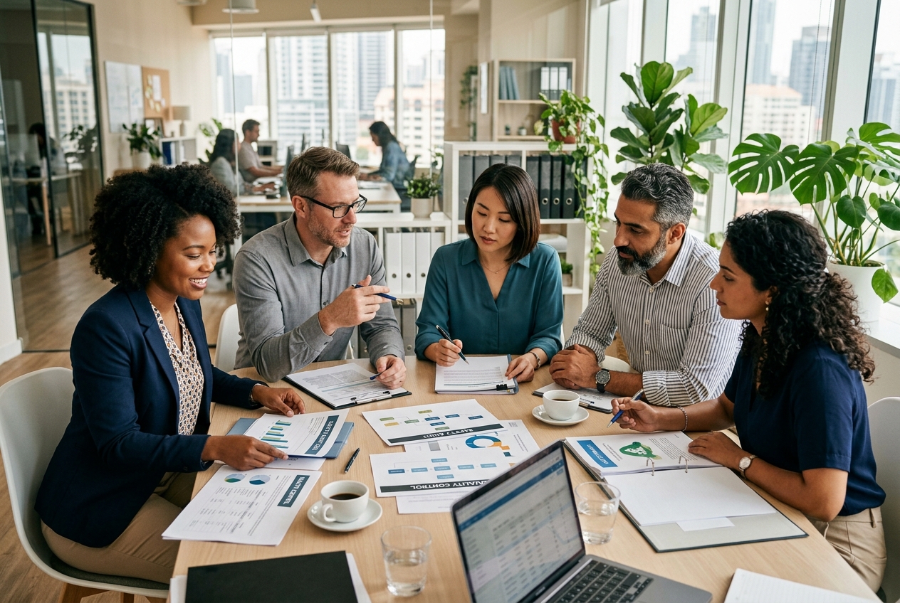 Équipe de consultants QSE diversifiée