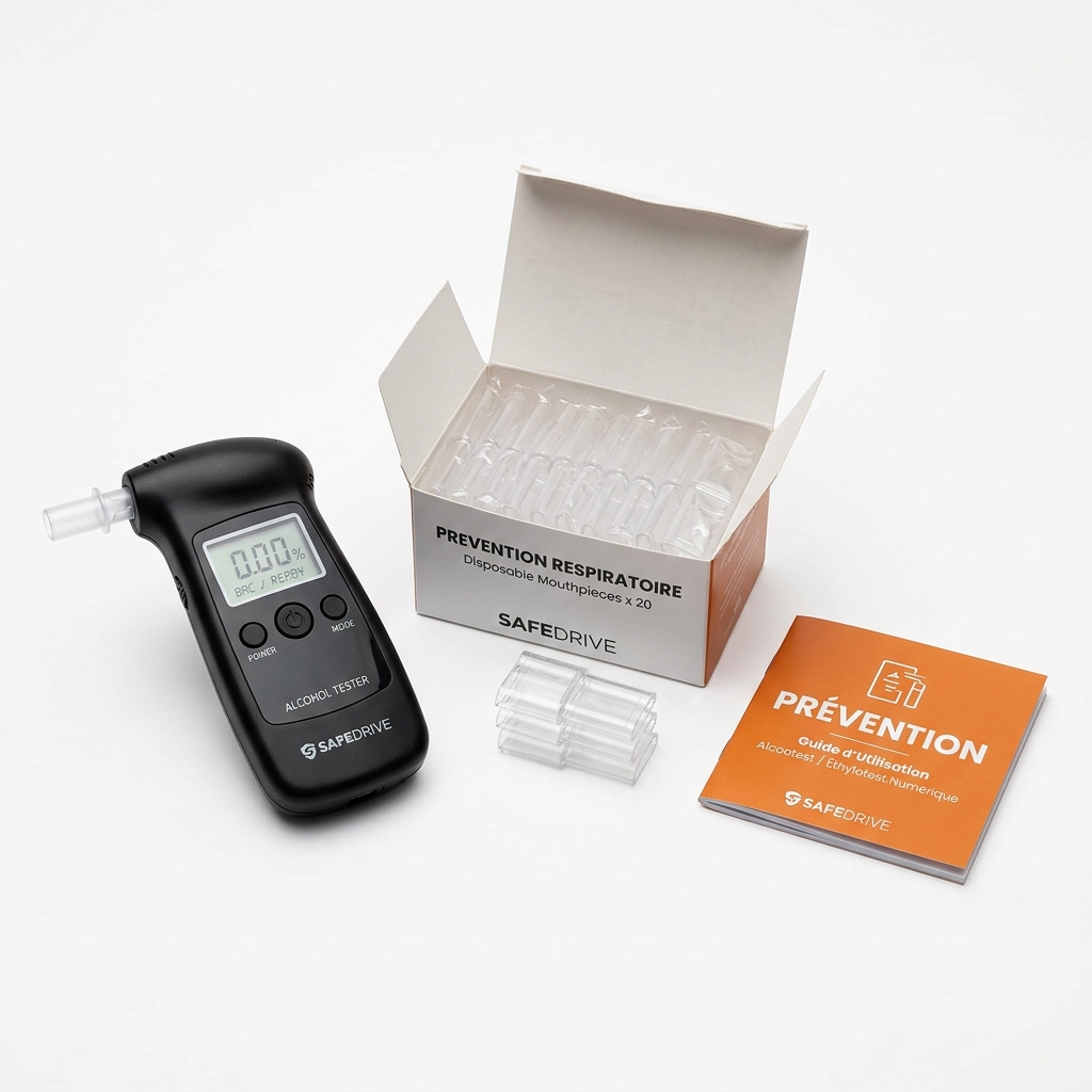 Pack Prévention Alcool — éthylotest connecté + 100 embouts + sensibilisation