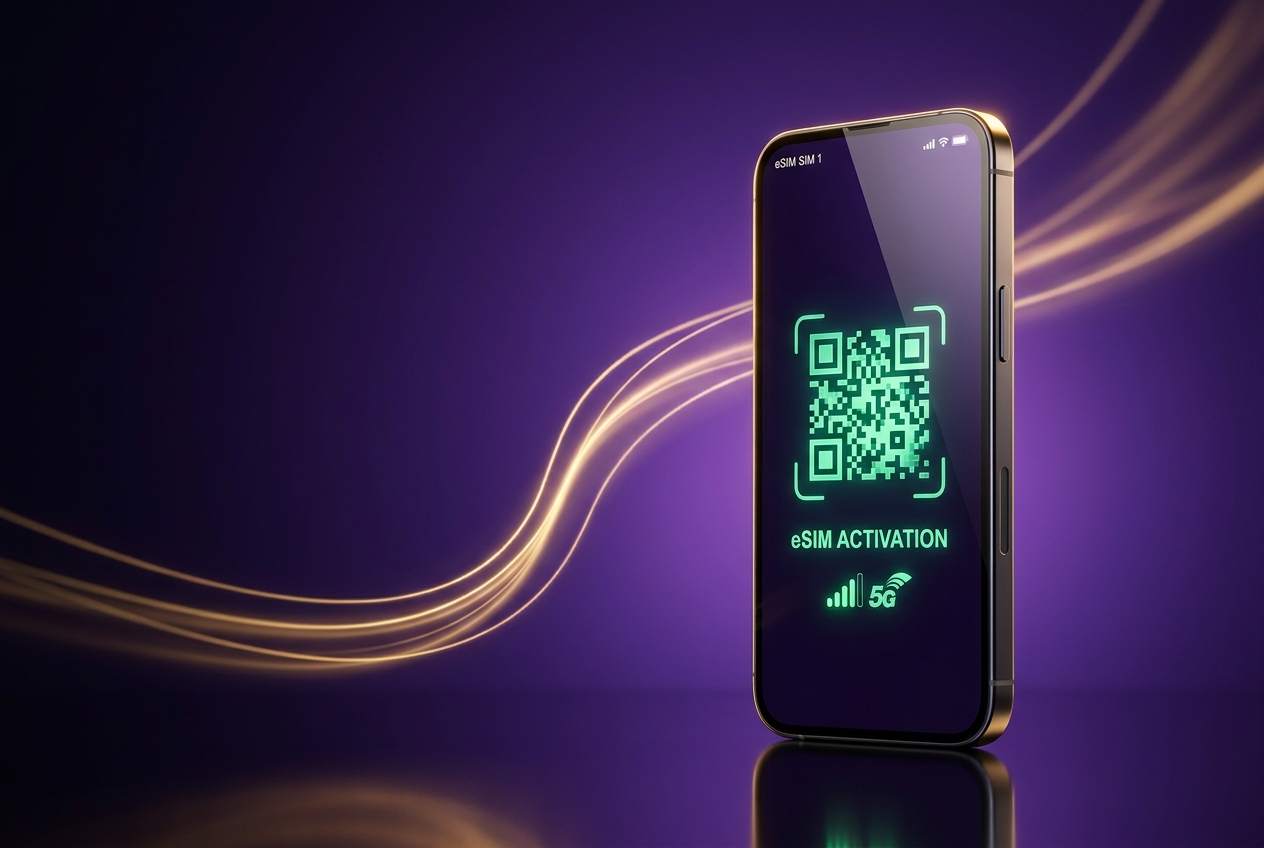 FlexLine Mobile eSIM on a smartphone