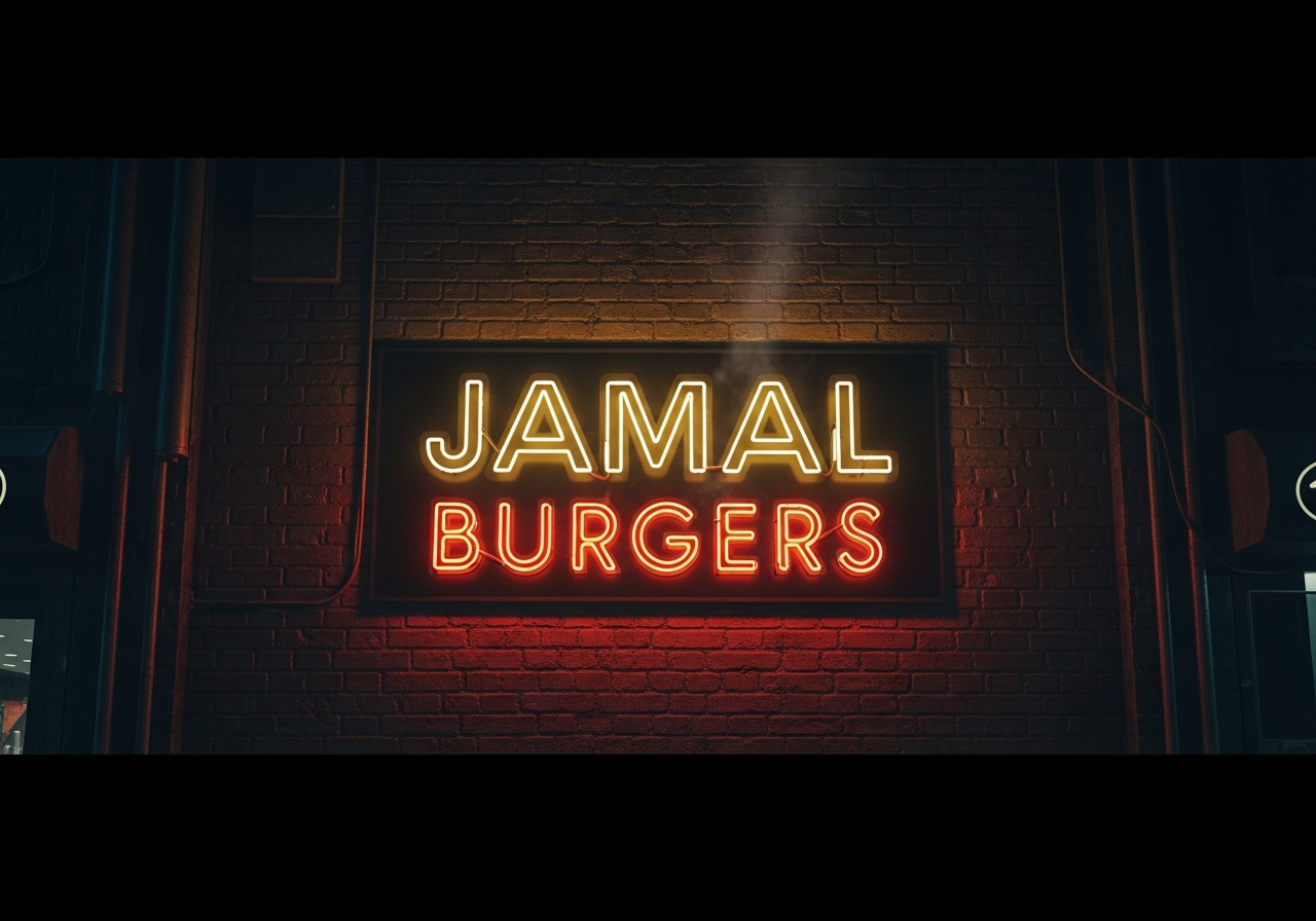 Jamal Burgers neon