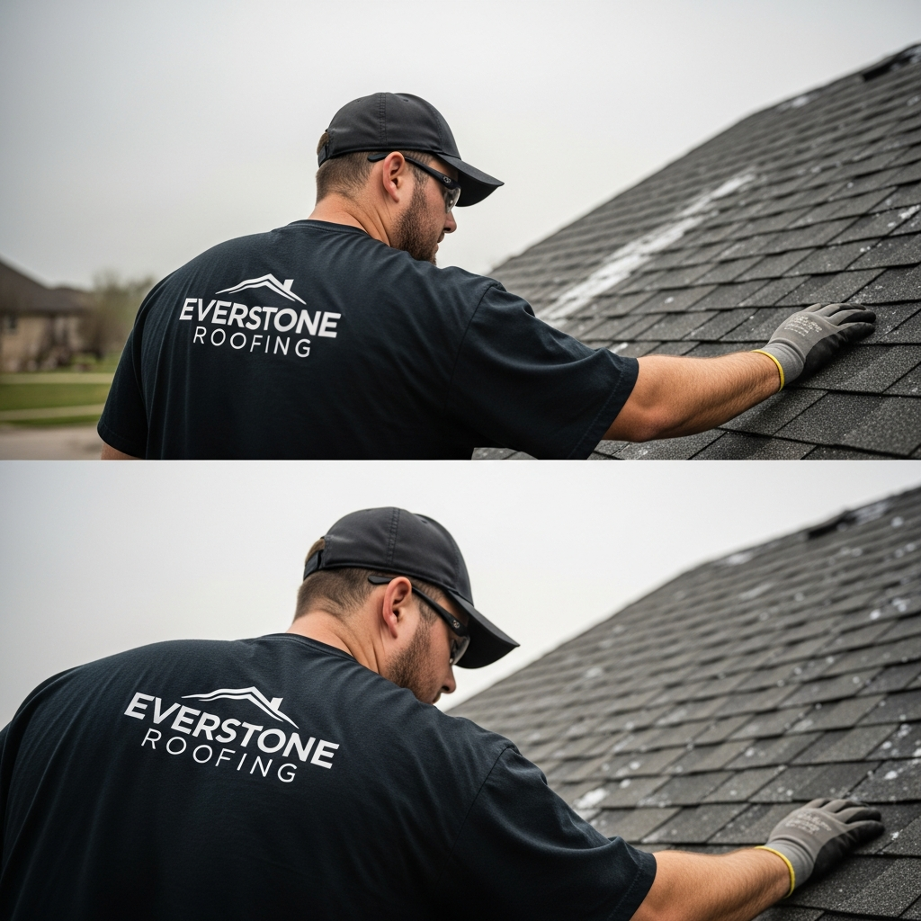 Storm & Hail Damage — Everstone Roofing jobsite, Wisconsin