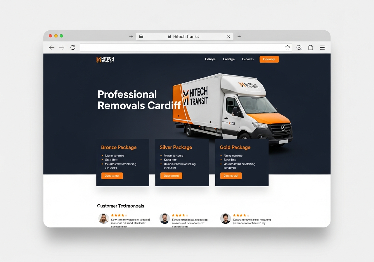 Hitech Transit removals company website design