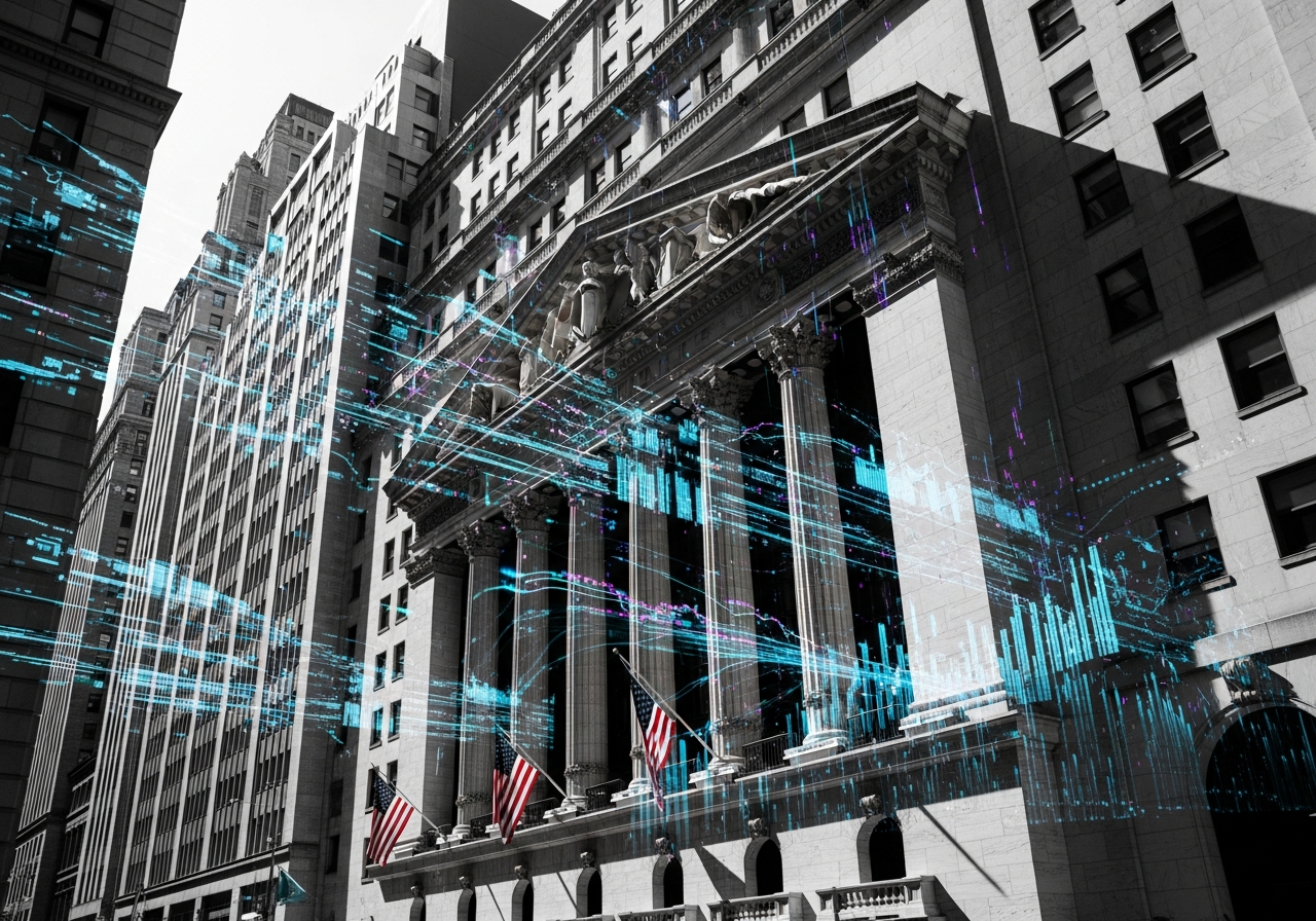 Cinematic Wall Street tech imagery