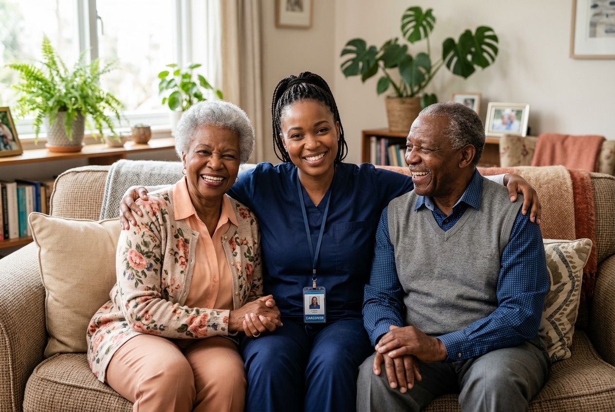 T5 caregiver with family