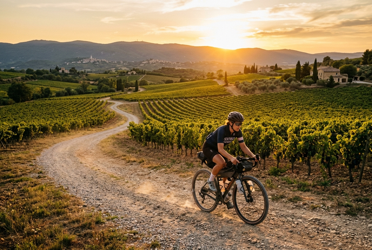 Gravel dans les vignes du Luberon