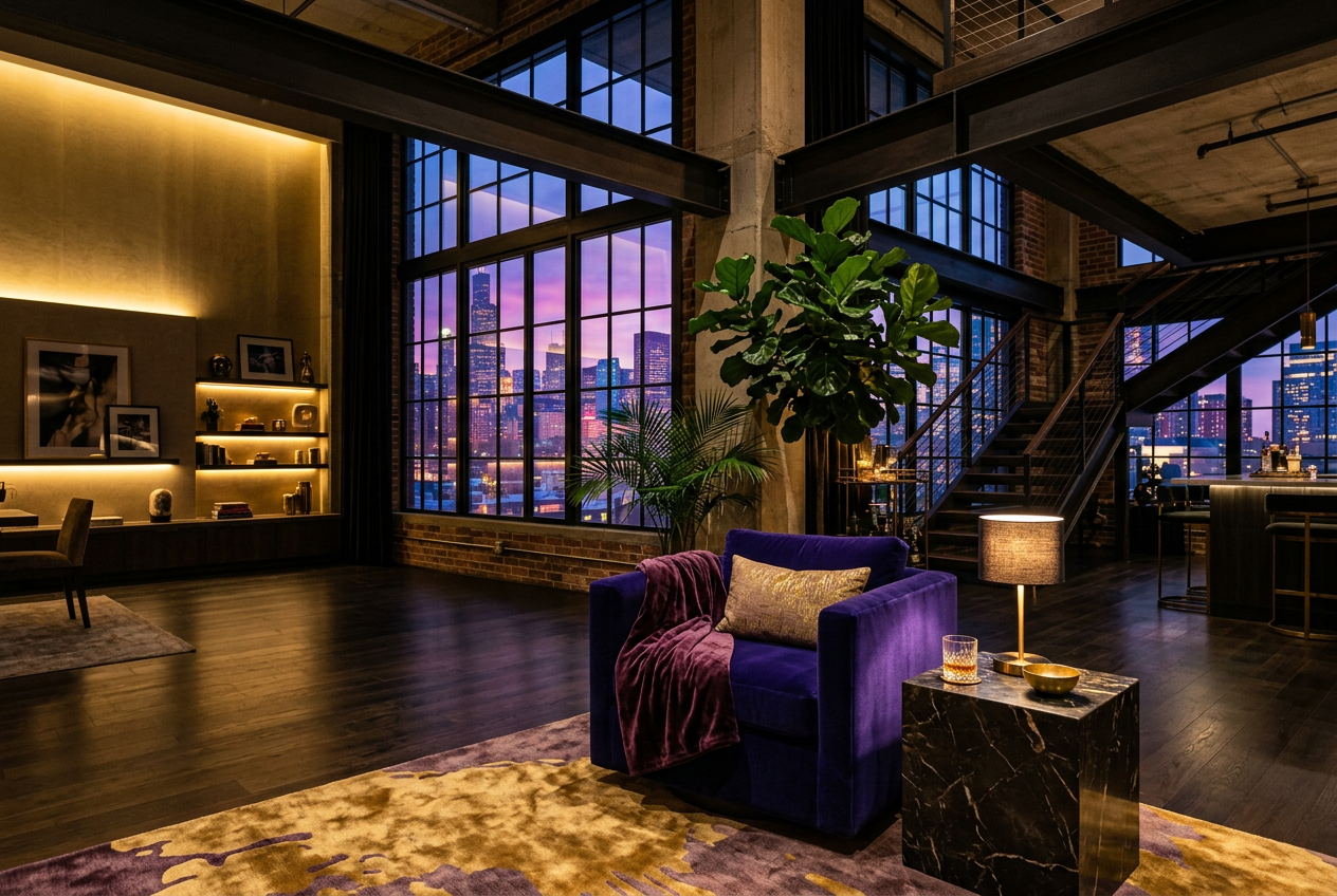 Serene luxury loft