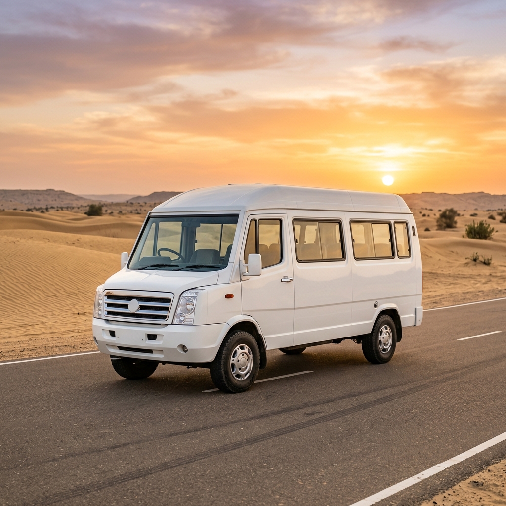 Tempo Traveller taxi for hire in Jaisalmer