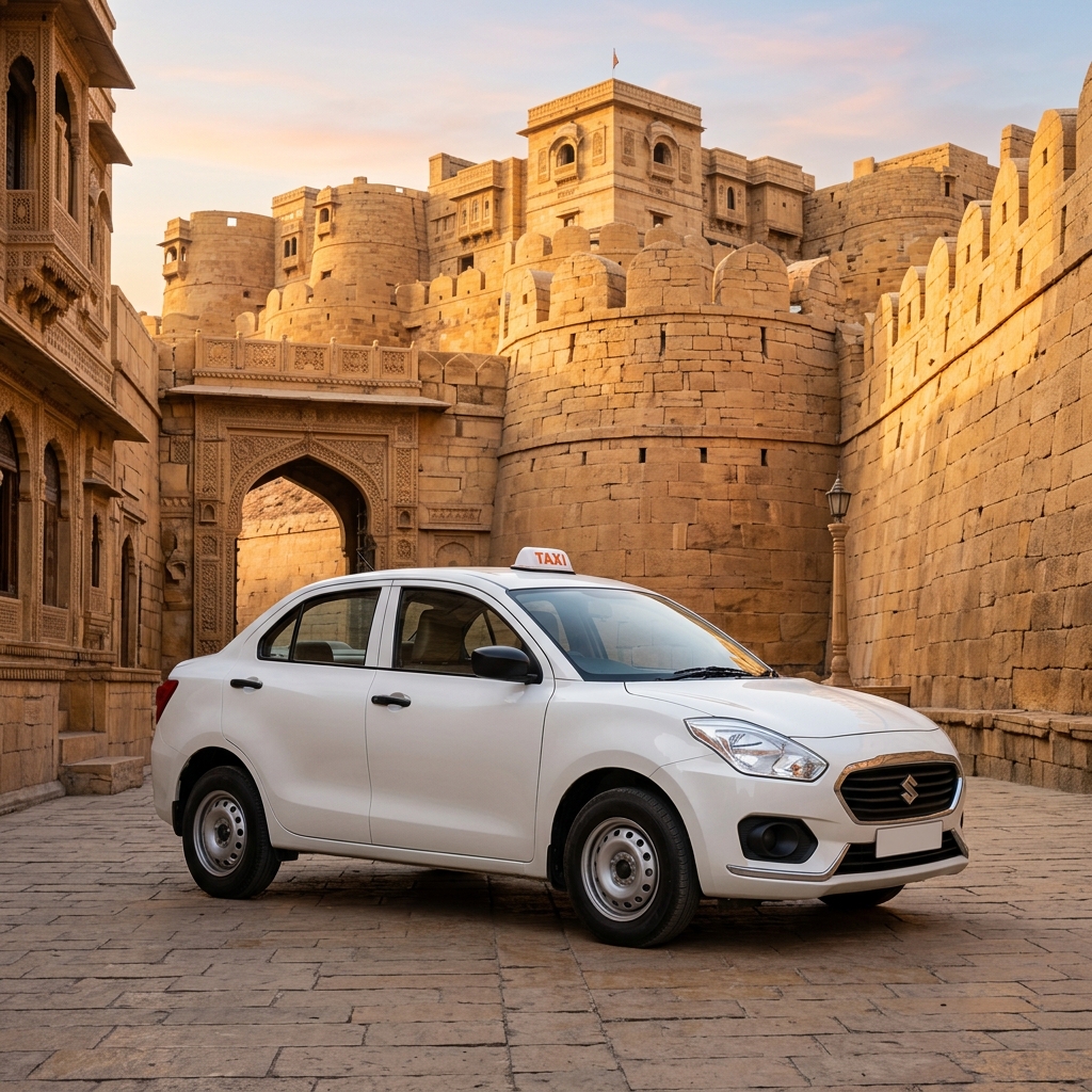 Sedan taxi for hire in Jaisalmer