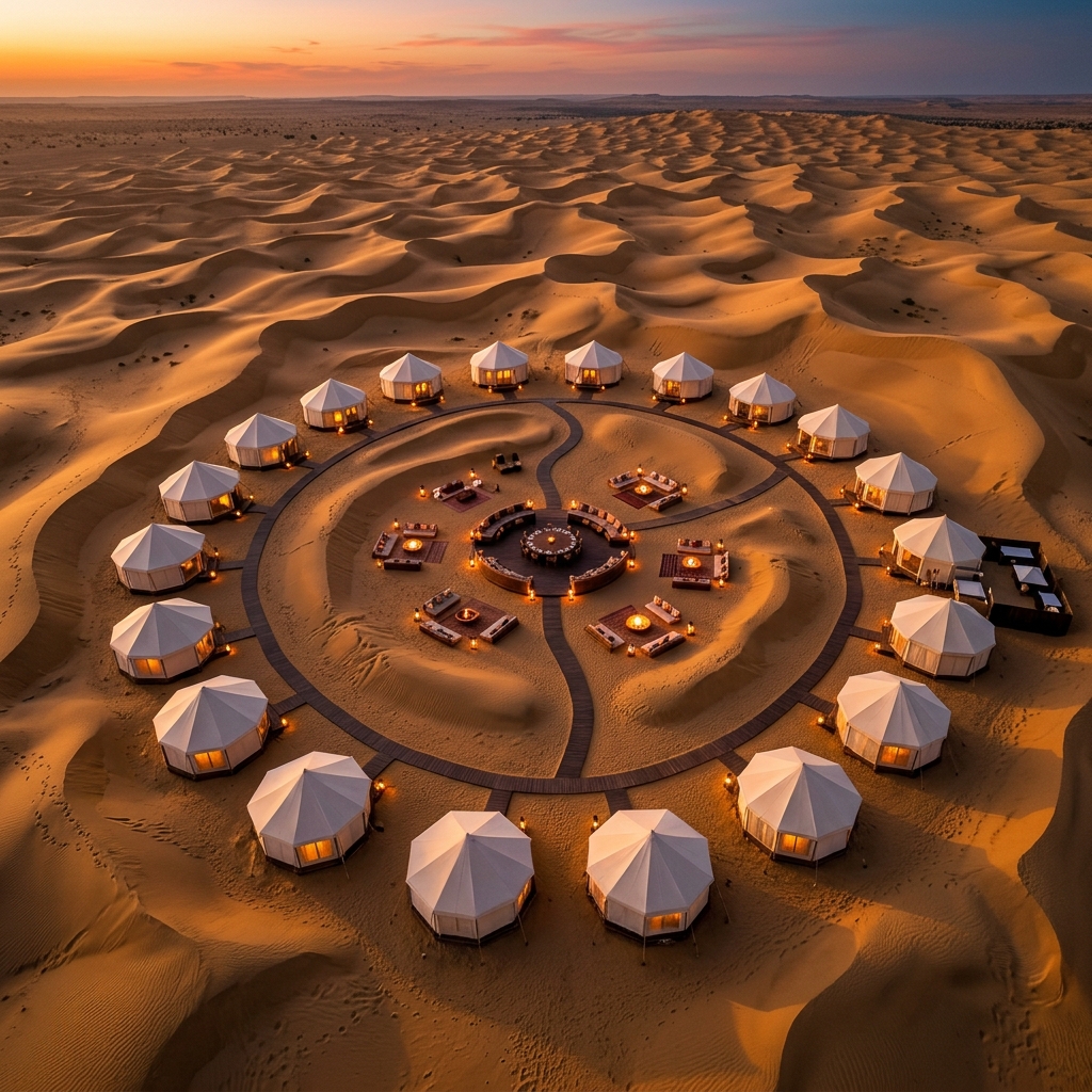 Safari Camp Top View