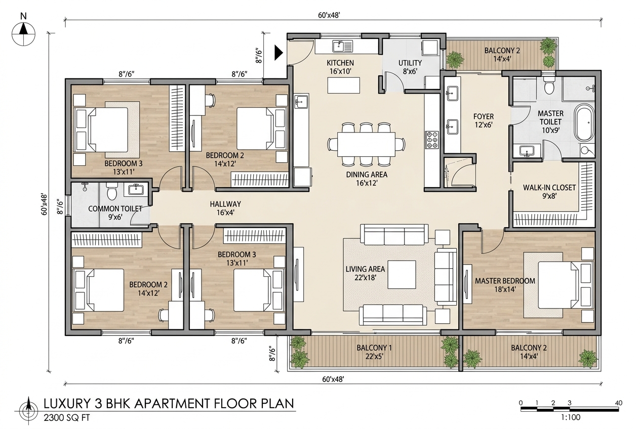 3 BHK Floor