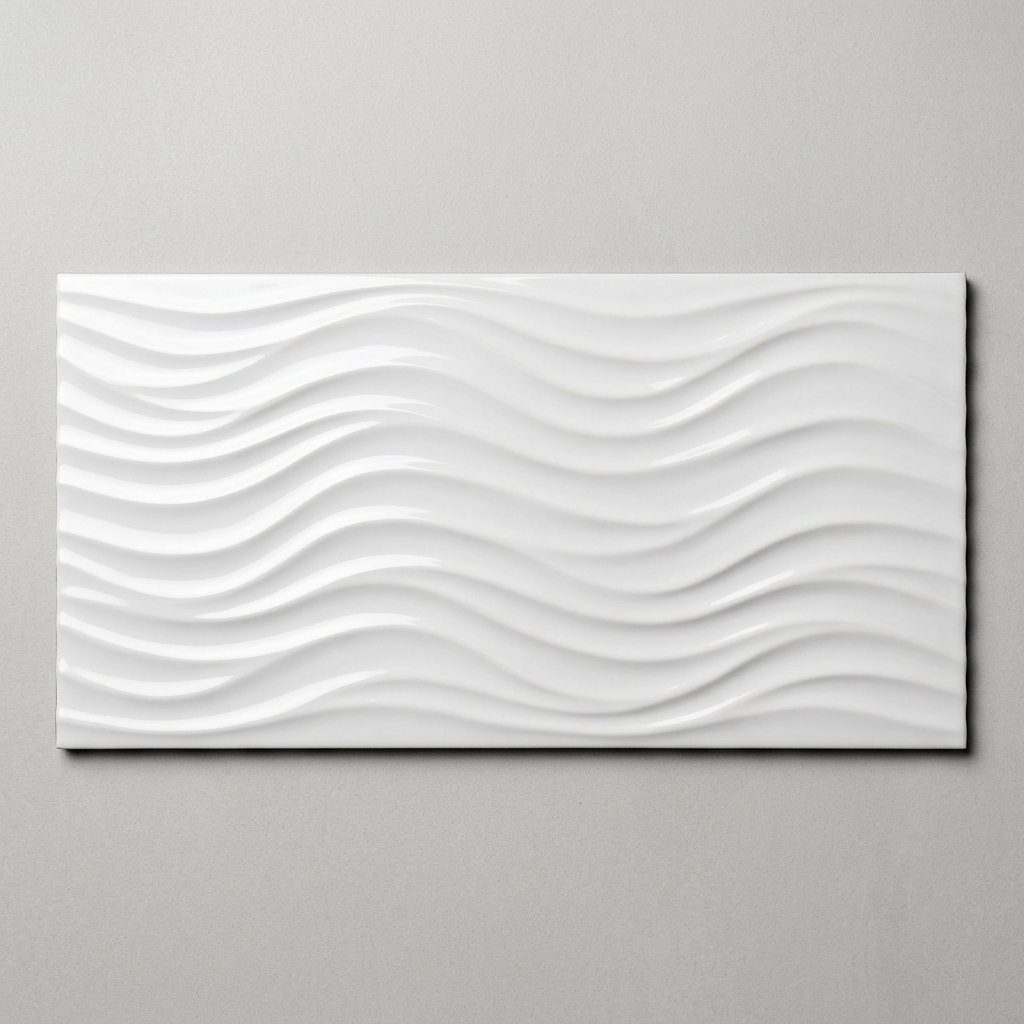 White Wall Ripple White Gloss